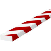 Knuffi Surface Bumper Guard, Type D, 196-3/4" L x 2" W x 13/16 « H, rouge & blanc, 60-6730-2