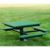 Frog Furnishings Recycled Plastic 4 ft. T-Table, ADA, Green