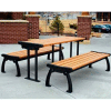 Frog Furnishings Recycled Plastic 6 ft. Heritage Table Black Frame, Cedar