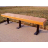 Frog Furnishings Recycled Plastic 6 ft. Trailside Bench, Cedar Bench/Black Frame