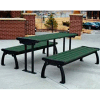 Frog Furnishings Recycled Plastic 6 ft. Heritage Table Black Frame, Green