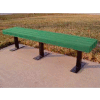 Frog Furnishings Recycled Plastic 6 ft. Trailside Bench, Green Bench/Black Frame
