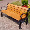 Frog Furnishings Recycled Plastic 8 ft. Heritage Bench, Cedar Bench/Black Frame