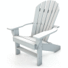 Grenouille mobilier recyclé chaise Adirondack de bord de mer en plastique, blanc