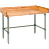 John Boos DNB11 Maple Top Prep Table - Galvanized Legs and Bracing 96"W x 30"D