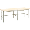 John Boos Bakery Production Table Frame - NSF Stainless Steel Legs & Bin Stop Stringer 144"W x 36"D