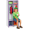 Jonti-Craft® Kid Seat Locker, 2 Wide, 20"L x 17-1/2"P x 50-1/2"H, Stratifié Gris