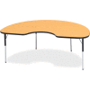 Berries®-Table activité rénale, W 48" x 72" L x 24-31 « H, chêne classique