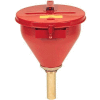 Justrite® 8207 10-3/4" Dia. Steel Funnel - Self-Closing Cover & 6" Flame Arrester