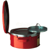 Justrite Bench Can, 1-Gallon, w/ Basket, Red, 10370
