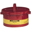 Justrite Bench Can, 3-Gallon, Red, 10775