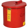 Cuve d’immersion Justrite, 3 1-2/27603-Gallon, rouge,