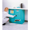 Justrite 22 Gallon 2 Door, Manual, Undercounter, Acid Corrosive Cabinet, 35"W x 22"D x 35"H, Blue