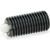 J.W. Winco GN616 Spring Plungers, Plastic, Nose Pin, Standard Spring, 0,24 » Plunger Dia, Blk, 1,1"L