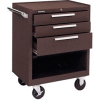 Kennedy® 273XB K1800 Series 27"W X 18"D X 35"H 3 Drawer Brown Roller Cabinet