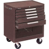 Kennedy® 295XB K2000 Series 29"W X 20"D X 35"H 5 Drawer Brown Roller Cabinet