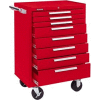 Kennedy® 378XR K1800 Series 27"W X 18"D X 39"H 8 Drawer Red Roller Cabinet
