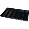 Kennedy® 6 Compartiment Tiroir Organizer, 25"L x 18-3/8"P x 1-3/8"H, Noir