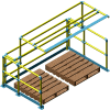 Kee Safety® Pivot Steel Mezzanine Pallet Gate, double largeur, 96 « L x 60 » P x 78 » H Libre