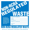 Étiquette de déchets non réglementée par la RCRA, stock sans PVC, vinyle, 100 / paquet