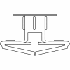 5/8 bascule en plastique polypropylène, paquet de 100