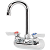 Krowne 10-400L - Silver Series 4" Center Wall Mount Faucet, 3-1/2" Gooseneck Spout