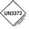 LabelMaster® étiquettes « UN3373 Biological Substance Category B », 4"L x 4-3/4"W, Blanc, Rouleau de 500