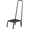 Lakeside® 4910 Medical Step Stool with Handrail, Black
