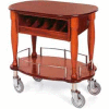 Geneva Lakeside Oval Shaped Serving Cart w/ Cutlery Compartment, 70036