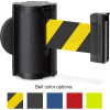 Barrière magnétique de ceinture rétractable de Lavi Industries, étui à rides noires W/10' Ceinture noire/jaune