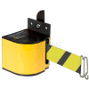 Barrière de ceinture rétractable de sécurité d’entrepôt de Lavi Industries, ceinture noire/jaune de cas jaune W/18'