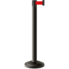 Lavi Industries base chandelier, H 38,5" Ride noir Post, 10' L ceinture rétractable rouge