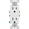 Leviton 5325-W 15 a, 125V, réceptacle de Decora Duplex, résidence de qualité, mise à la terre, blanc - Qté par paquet : 10