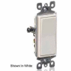 Leviton 5601-2E 15A, 120/277V, Decora Rocker Single-Pole AC Quiet Switch, Black