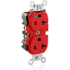Leviton 8300-HR 20 a, 125 v, prise de courant double, rouge - Qté par paquet : 10