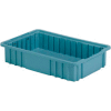 LEWISBins Divider Box NDC2035 16-1/2" x 10-7/8" x 3-1/2", Bleu clair - Qté par paquet : 8