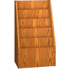 Magazine Display - End-of-Range 42H - 23-7/8"W x 15"D x 42"H Oak