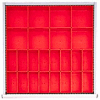 SC Drawer Layout, 24 Plastic Boxes 3" H