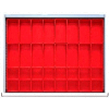 ST Drawer Layout, 32 Plastic Boxes 2" H
