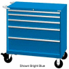 Lista 40-1/4" W Mobile Cabinet, tiroirs 5, 63 Compart - Bleu vif, sans serrure