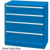 Cabinet de Lista 40-1/4" W tiroir, tiroir 4, 24 Compart - Bleu vif, sans serrure