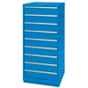 Cabinet de largeur Standard de tiroir Lista® 9 59-1/2" H - Bleu vif, clé identique