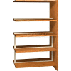 60" Double Face Shelving Adder - 36"W x 24"D x 59-7/8"H Oak