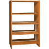 60" Double Face Shelving Base - 37"W x 24"D x 59-7/8"H Oak