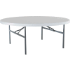 Lifetime® 72 » Round Portable Folding Plastic Table, Blanc