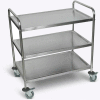 Luxor® ST-3 37"H Stainless Steel Transport Cart