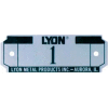 Lyon Number Plate For All Lockers And Baskets, Specify # On Order