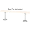 Lyon Locker Bench Steel Pedestals DD58183 No Top, Gray, Price for Pack of 3