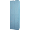 Lyon 4 Door Hanging Garment Exchange Locker W/Key Locks, 26"Wx21"Dx84"H, Gray, Assembled