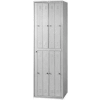 Lyon 8 Door Hanging Garment Exchange Locker W/Keyed Locks, 26"Wx21"Dx84"H, Gray, Assembled